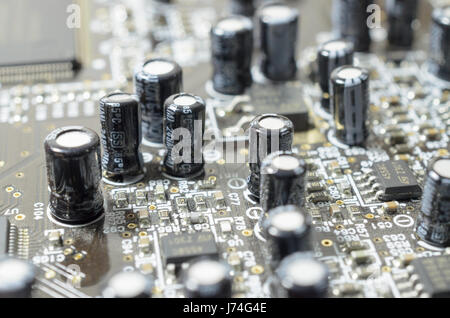 Motherboard. View from different angles. Modern technologies Stock Photo