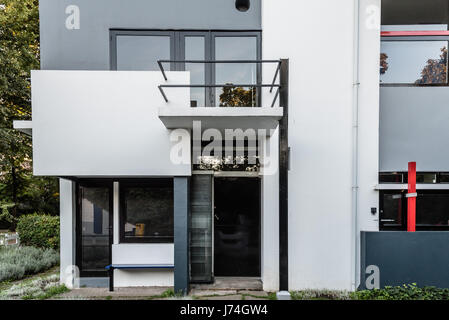 Utrecht, Netherlands - August 4, 2016: The Schroder House designed by architect Gerrit Rietveld . It constitutes both inside and outside a radical bre Stock Photo