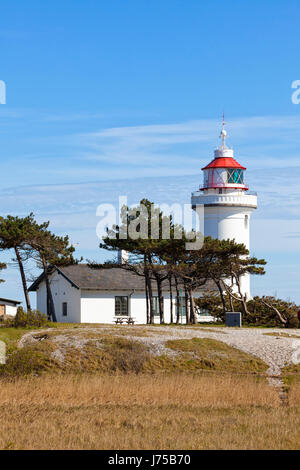 Lighthouse at Sletterhage on Helgenæs peninsula near Aarhus, Denmark ...
