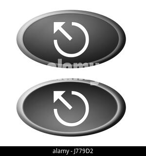 illustration direction button back pictogram symbol pictograph trade symbol Stock Photo