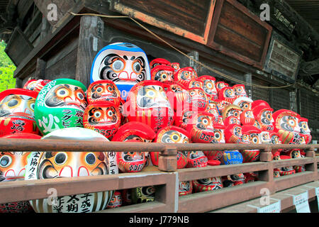 Daruma Dolls at Daruma-ji Temple Takasaki city Gunma Japan Stock Photo