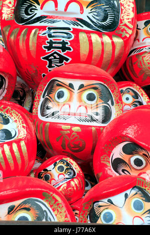 Daruma Dolls at Daruma-ji Temple Takasaki city Gunma Japan Stock Photo