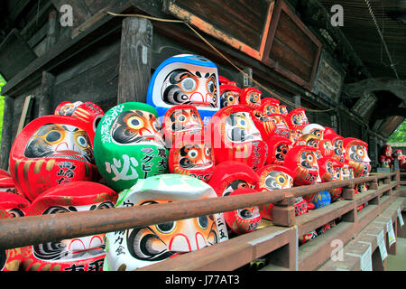 Daruma Dolls at Daruma-ji Temple Takasaki city Gunma Japan Stock Photo