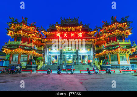 PULI, TAIWAN - MAY 05: This is the Matsu temple a popular traditional buddhist temple and landmark where many local Taiwanese people visit on May 05,  Stock Photo
