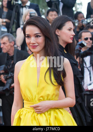 Cannes, France. 23rd May, 2017Actress Shu Qi attends the '70th Anniversary' ceremony of the Cannes Film Festival in Cannes, France, May 23, 2017. (Xinhua/Xu Jinquan) (jmmn) Credit: Xinhua/Alamy Live News Stock Photo