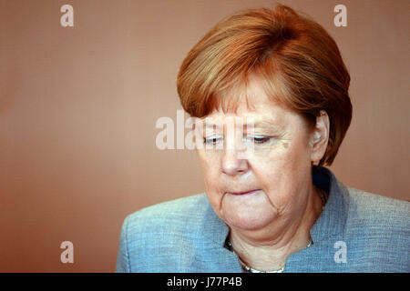 Berlin, Germany. 24th May, 2017. German chancellor Angela Merkel (CDU) at a meeting of the cabinet in Berlin, Germany, 24 May 2017. Photo: Maurizio Gambarini/dpa/Alamy Live News Stock Photo