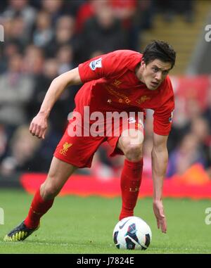 MARTIN KELLY LIVERPOOL FC LIVERPOOL FC ANFIELD LIVERPOOL ENGLAND 23 September 2012 Stock Photo