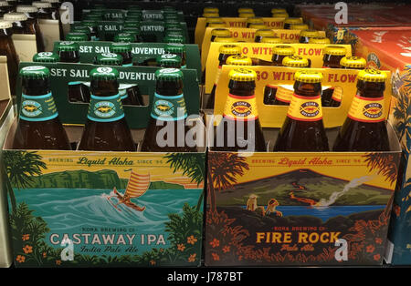 HAWAIIAN BEER BRANDS. Photo Tony Gale Stock Photo