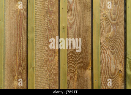 Not painted new wooden fence . Background or texture Stock Photo