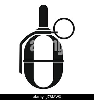 Hand paintball grenade icon in simple style on a white background vector illustration Stock Vector