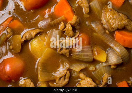 Japanese curry in the cooking pan Stock Photo