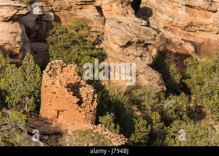 Painted Hand Pueblo at sunset, Canyons of the Ancients National Monument, Colorado. Stock Photo