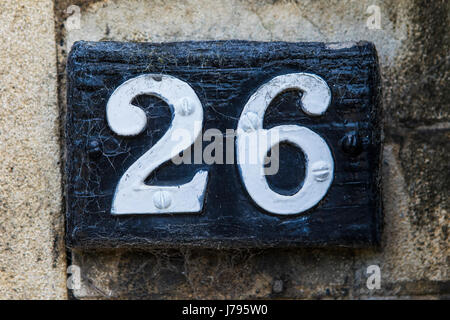 Number 26 house sign twenty six Stock Photo: 13804573 - Alamy