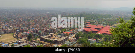 Panorama of Kathmandu - capital of Nepal. Stock Photo