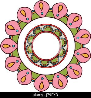 flower mandalas. vintage decorative elements. oriental pattern, vector illustration Stock Vector