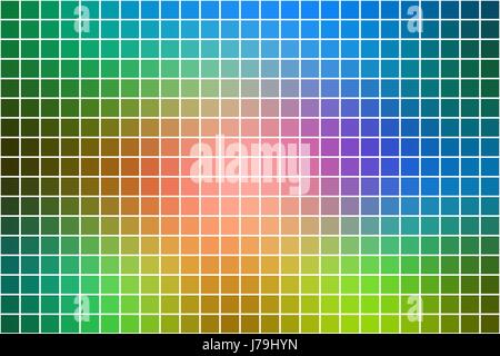 Pink green blue abstract vector square tiles over white mosaic background Stock Vector