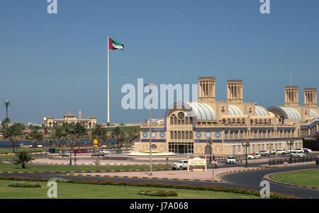 Al Markazi or the Blue Souk in Sharjah in United Arab Emirates Stock Photo