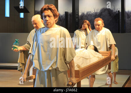 A Gallo-Roman funeral at the Gallo-Roman Museum in Tongeren, Belgium Stock Photo