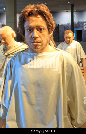 A Gallo-Roman funeral at the Gallo-Roman Museum in Tongeren, Belgium Stock Photo