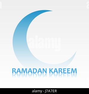 Ramadan Kareem card with crescent symbol Stock Vector