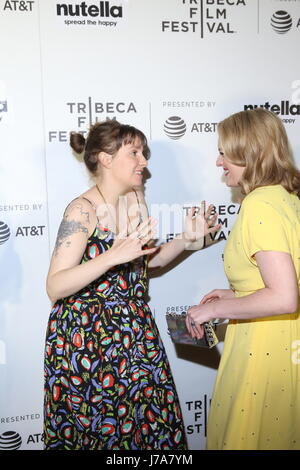 World Premiere of 'TOKYO PROJECT' at Tribeca Film Festival presented by AT&T - Arrivals  Featuring: Lena Dunham, Elisabeth Moss Where: New York, New York, United States When: 23 Apr 2017 Credit: Derrick Salters/WENN.com Stock Photo
