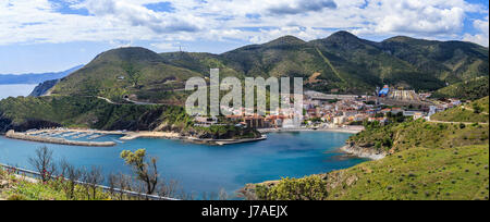 Spain, Catalonia, Costa Brava, Portbou Stock Photo