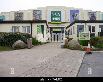 The main entrance to Blackpool Zoo, Lancashire, England Stock Photo