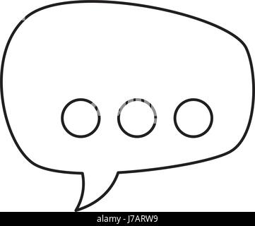 line chat bubbles to message icon Stock Vector