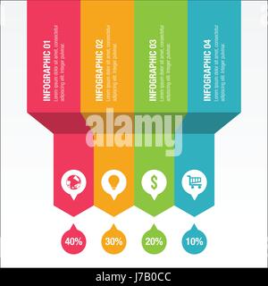 Colorful Vertical Infographic Template Stock Vector