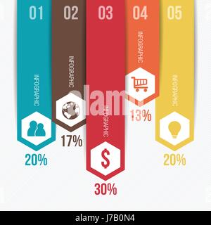 Vertical Modern Infographic Template Stock Vector