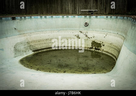 Dirty Neglected Swimming Pool Stock Photo