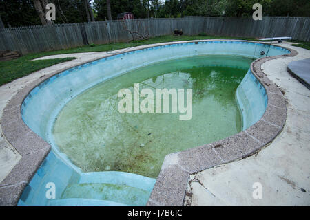 Dirty Neglected Swimming Pool Stock Photo