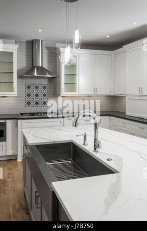 Modern Clean Kitchen Interior Stock Photo