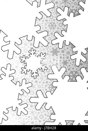 winter snowflakes light grey description field snow backdrop background Stock Photo