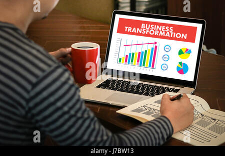 Digital BUSINESS TRANSFORMATION  , Hi-tech technological Digital and About Digital Marketing Stock Photo