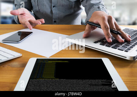 Code focus on programming code Coding  Php Html Coding Cyberspace Stock Photo