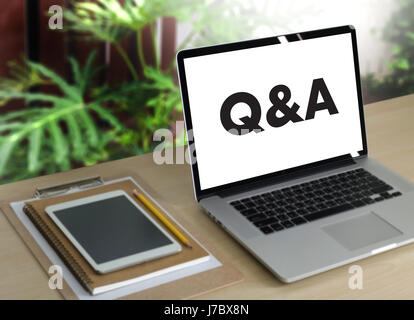 Q&A (Questions and Answers) Business Team Stock Photo