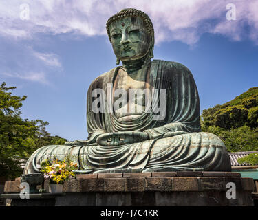 The Great Buddha of Kamakura (Kamakura Daibutsu), a bronze statue of Amida Buddha in Kotokuin Temple, Kamakura, Kanagawa, Japan Stock Photo