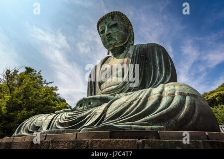 The Great Buddha of Kamakura (Kamakura Daibutsu), a bronze statue of Amida Buddha in Kotokuin Temple, Kamakura, Kanagawa, Japan Stock Photo