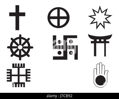 religion religious cult christian christ spiritual pictogram symbol pictograph Stock Photo