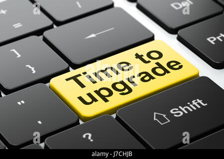 Time concept: Time To Upgrade on computer keyboard background Stock Photo