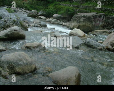 Gange / Ganga River. Rocky Pebble, Rock Mountain, nature, rock, river, stream, flowing, Rishikesh, Himalaya (Photo Copyright © Saji Maramon) Stock Photo