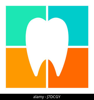 Tooth icon, symbol illustration Stock Photo