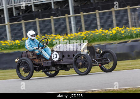 1911 SCAT Type C Racer Targa Florio with driver Andrew Howes-Davies during the S.F. Edge Trophy race, Goodwood GRRC 74th Members Meeting, Sussex, UK Stock Photo