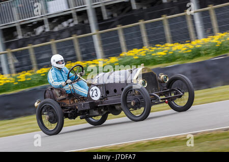 1911 SCAT Type C Racer Targa Florio with driver Andrew Howes-Davies during the S.F. Edge Trophy race, Goodwood GRRC 74th Members Meeting, Sussex, UK Stock Photo