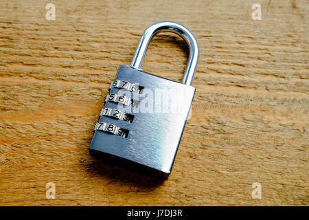 Combination padlock Stock Photo