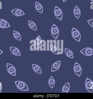 Eye Icon Seamless Pattern Stock Vector