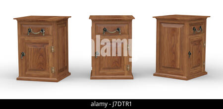 Wooden cabinet with clipping pah or  work path Stock Photo