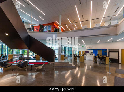 The interior of The Alfred R. Goldstein Library at the Ringling College of Art & Design in Sarasota Florida Stock Photo