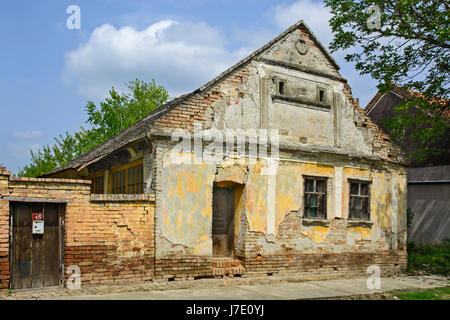 Old abandoned farmhouse built in before last century. Stock Photo